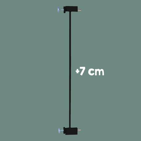 Extension 7 cm pour barrière de sécurité en métal easysafe+ Blanc+Noir 6 - vertbaudet enfant 