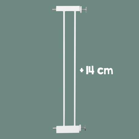 Extension 14 cm pour barrière de sécurité en métal easysafe+ Blanc+Noir 4 - vertbaudet enfant 