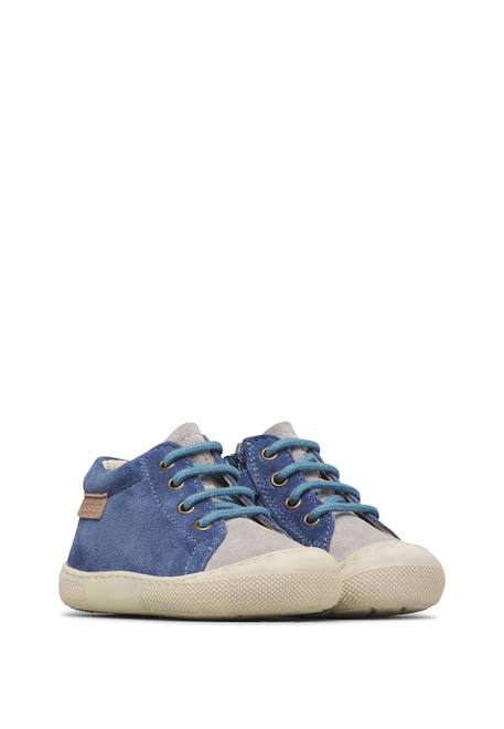 Chaussures barefoot en daim amur zip Gris-bleu- 2 - vertbaudet enfant 
