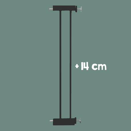 Extension 14 cm pour barrière de sécurité en métal easysafe+ Blanc+Noir 8 - vertbaudet enfant 