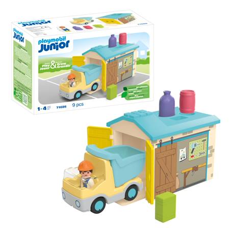 Junior Ouvrier avec camion et garage 71686 Multicolore 1 - vertbaudet enfant 