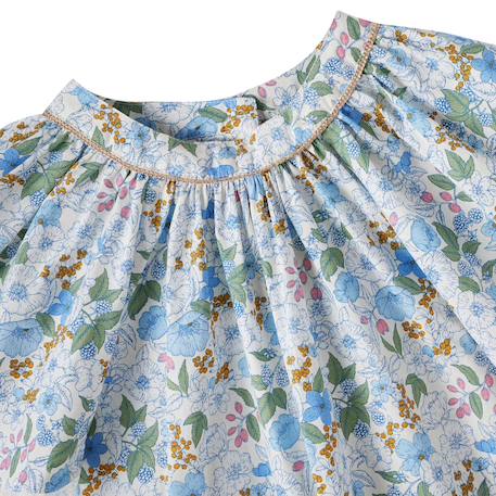 Robe cérémonie  fleurie   à manches papillon  butterfly Bleu clair 6 - vertbaudet enfant 