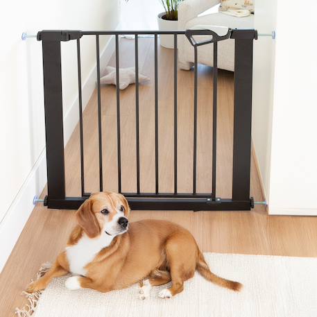 Barrière de sécurité extensible en métal sans perçage easysafe+ Blanc+Noir 12 - vertbaudet enfant 
