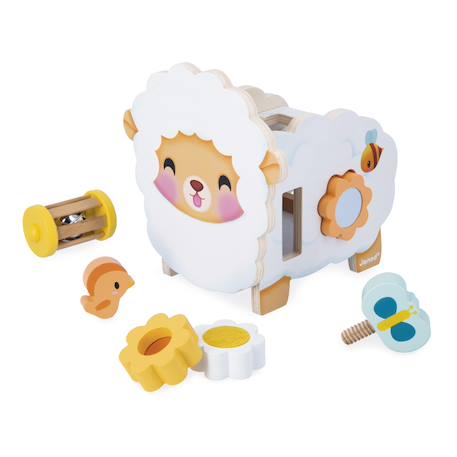 Cube multi-activités en bois Blanc 2 - vertbaudet enfant 