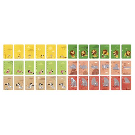 Jeu de cartes bataille les animaux d?afrique Multicolore 2 - vertbaudet enfant 