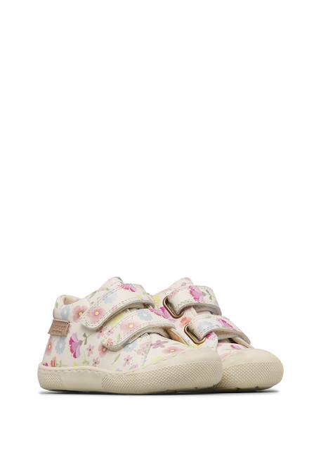 Sneaker en cuir amur vl Blanc crème- 2 - vertbaudet enfant 