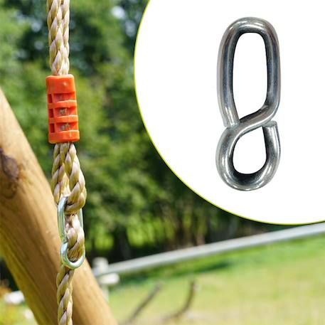 Balançoire souple pour portique enfant hauteur 1,95 à 2,50 m Vert olive 4 - vertbaudet enfant 