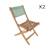 Table de jardin bistrot enfant bois d'acacia + 2 assises - elise Terracotta+Vert de gris 11 - vertbaudet enfant 
