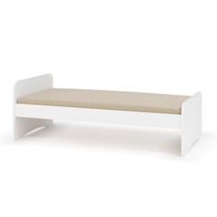 Chambre et rangement-Pack lit avec matelas bois massif talia