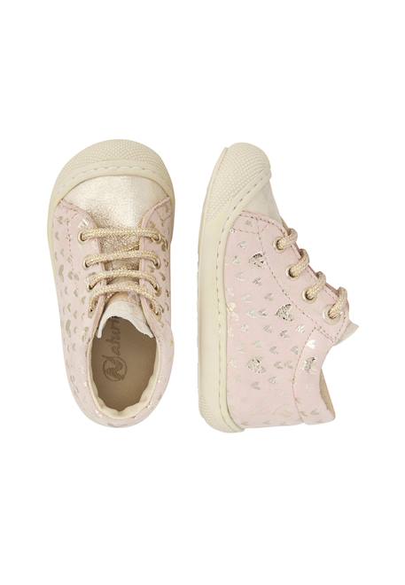 Chaussures en suède cocoon Rose poudré-platine 4 - vertbaudet enfant 