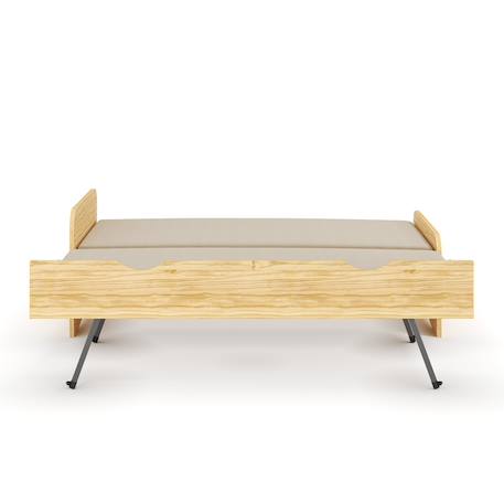 Lit gigogne bois massif talia Blanc+Bois 8 - vertbaudet enfant 