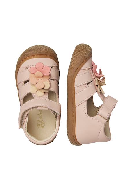 Sandales en cuir maggy 2 Rose-+Rose poudré- 9 - vertbaudet enfant 