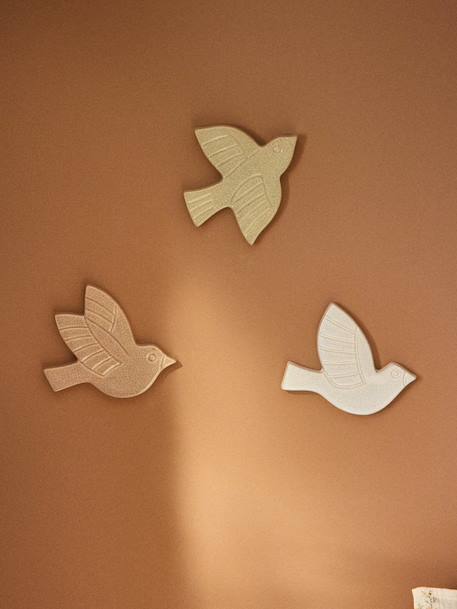 Oiseau céramique par lot de 3 Blanc / rose 1 - vertbaudet enfant 