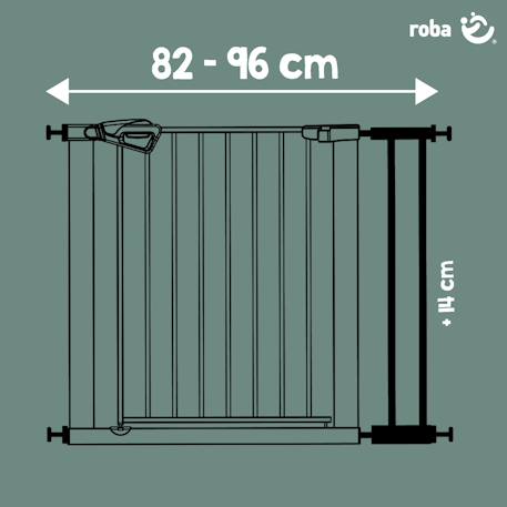 Extension 14 cm pour barrière de sécurité en métal easysafe+ Blanc+Noir 9 - vertbaudet enfant 