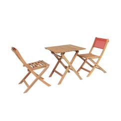 Table de jardin bistrot enfant bois d'acacia + 2 assises - elise  - vertbaudet enfant