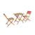 Table de jardin bistrot enfant bois d'acacia + 2 assises - elise Terracotta+Vert de gris 1 - vertbaudet enfant 