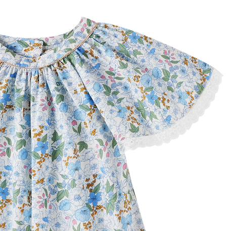 Robe cérémonie  fleurie   à manches papillon  butterfly Bleu clair 5 - vertbaudet enfant 