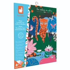 Jouet-Activités artistiques et musicales-Coffret Diamond painting phosphorescents  la jungle
