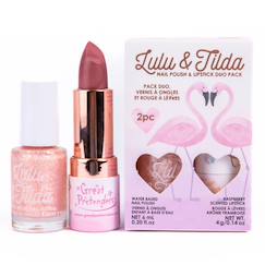 Jouet-Jeux d'imitation-Coffret maquillage enfant vernis à l'eau & rouge à lèvres