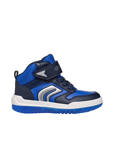 Basket à semelle lumineuse buzzerlight – sneakers mi-montantes en tissu enfant Bleu 1 - vertbaudet enfant 