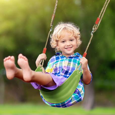 Balançoire souple pour portique enfant hauteur 1,95 à 2,50 m Vert olive 2 - vertbaudet enfant 