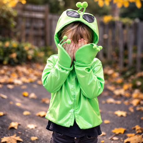 Déguisement enfant veste alien à capuche Vert 3 - vertbaudet enfant 