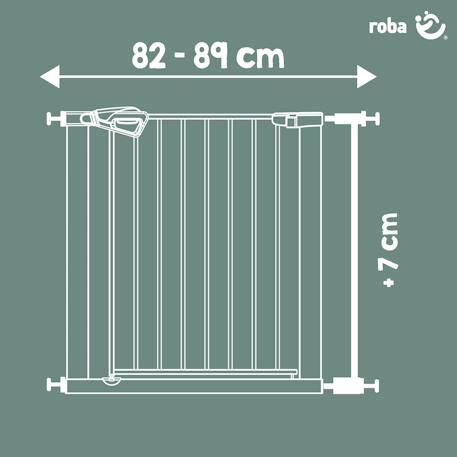 Extension 7 cm pour barrière de sécurité en métal easysafe+ Blanc+Noir 2 - vertbaudet enfant 