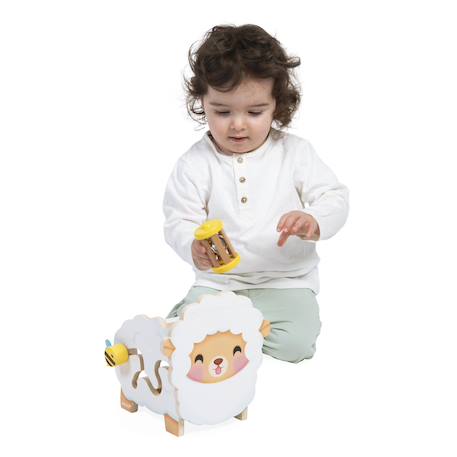 Cube multi-activités en bois Blanc 6 - vertbaudet enfant 