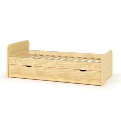 Chambre et rangement-Lit gigogne bois massif talia
