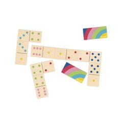Barrette Souple De Dominos Enfichables – 12 Pièces, Réf 977, Très Bon état