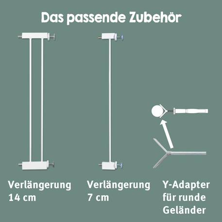 Barrière de sécurité extensible en métal sans perçage easysafe+ Blanc+Noir 5 - vertbaudet enfant 