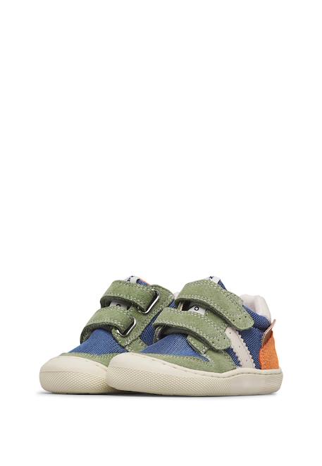 Chaussures barefoot en daim et tissu eldrys vl Lilas-+Vert-bleu ciel- 10 - vertbaudet enfant 