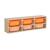 Sora - children's storage unit with 6 storage bins Moutarde+Orange+Vert olive 7 - vertbaudet enfant 
