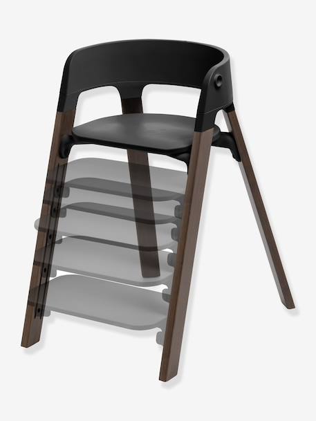 Chaise haute évolutive Steps bois+marron 18 - vertbaudet enfant 