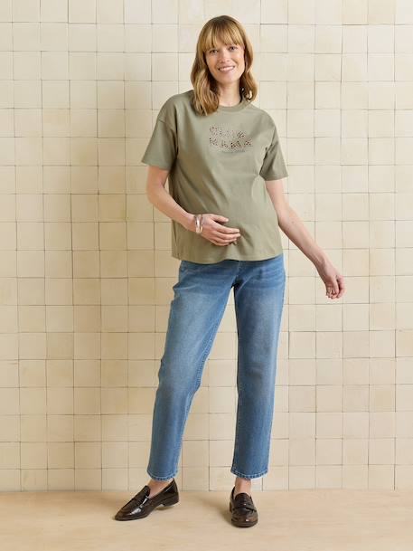 T-shirt de grossesse en coton biologique* personnalisable cappuccino+écru+kaki 11 - vertbaudet enfant 