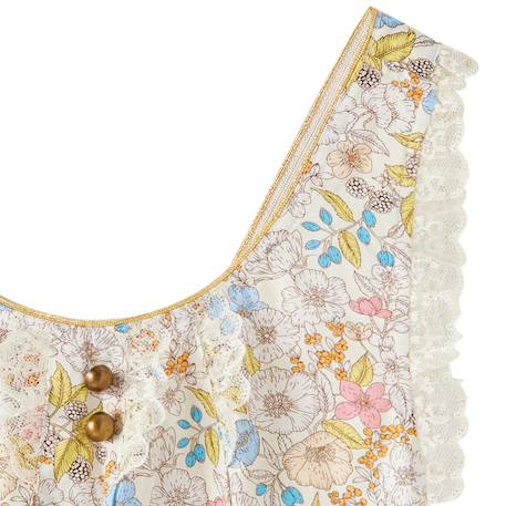 Robe cérémonie  fleurie  à bretelles croisées  anaïs Jaune clair 5 - vertbaudet enfant 