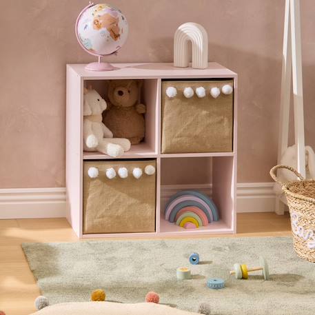 Étagère enfant 4 cases - mix'n modul Rose+Vert 1 - vertbaudet enfant 