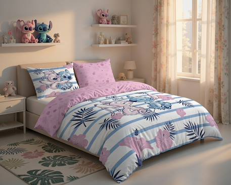 Housse de couette disney angel et stitch coton Rose 2 - vertbaudet enfant 