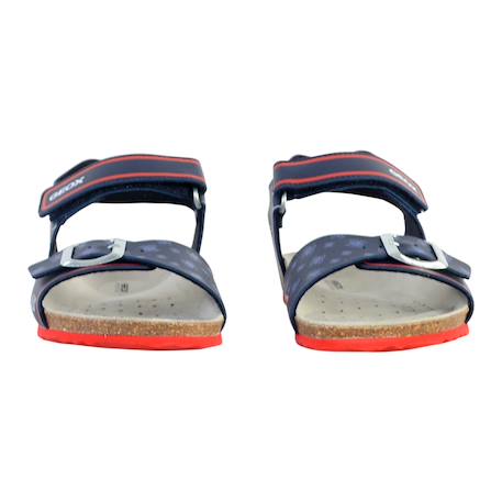 Sandales en cuir à scratch - Spiderman Marine+Marine rouge 10 - vertbaudet enfant 