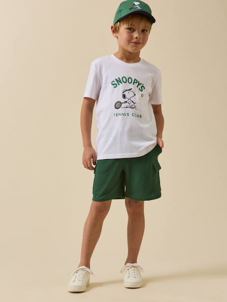 Short en maille piquée garçon - coton biologique Bouteille+Marine 4 - vertbaudet enfant 