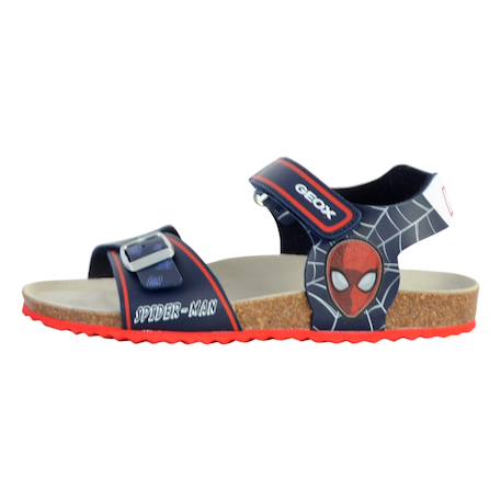 Sandales en cuir à scratch - Spiderman Marine+Marine rouge 7 - vertbaudet enfant 