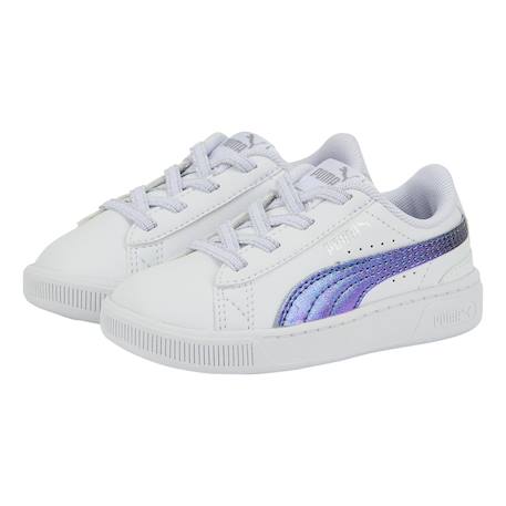 Baskets basses à lacets Blanc argent 2 - vertbaudet enfant 