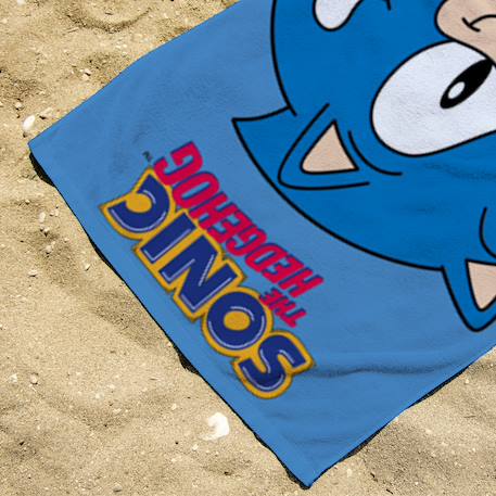 Serviette de plage sonic classique polyester Bleu 3 - vertbaudet enfant 