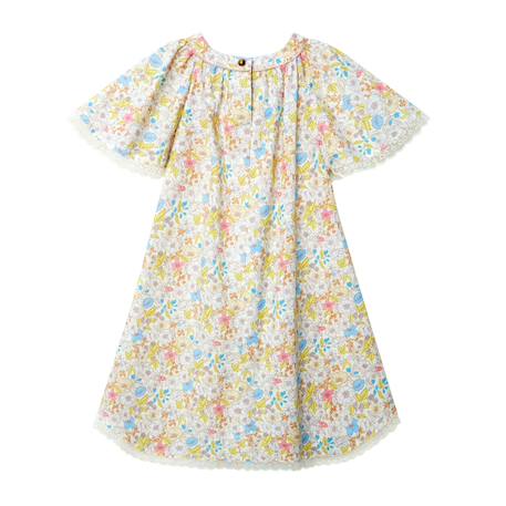 Robe cérémonie  fleurie   à manches papillon  butterfly Jaune pale 5 - vertbaudet enfant 