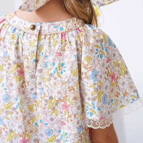 Robe cérémonie  fleurie   à manches papillon  butterfly Jaune pale 6 - vertbaudet enfant 