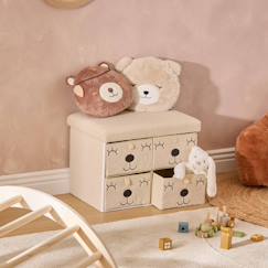 Chambre et rangement-Pouf pliant 4 tiroirs en bouclette - ezzio
