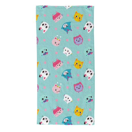 Serviette de plage gabby pandy pattes & amis polyester Bleu 1 - vertbaudet enfant 