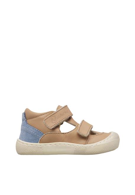 Sandales en cuir et en daim barefoot irtys Céleste-+Rose clair-+Sable- 11 - vertbaudet enfant 