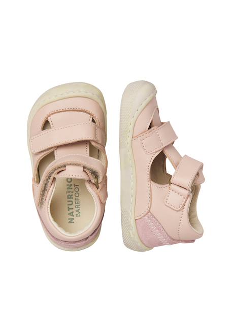 Sandales en cuir et en daim barefoot irtys Céleste-+Rose clair-+Sable- 9 - vertbaudet enfant 