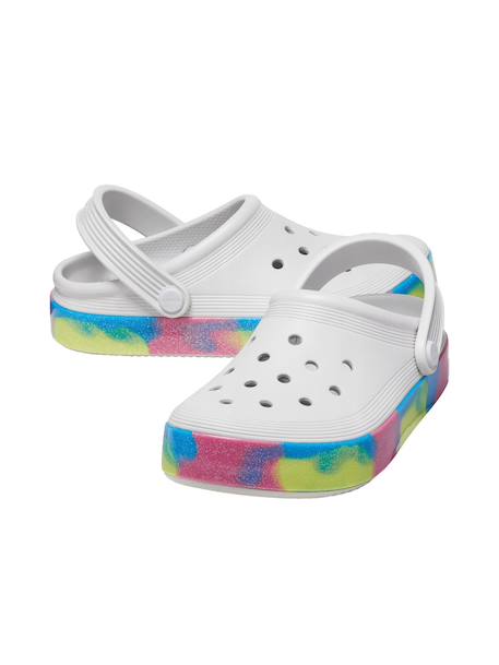 Sabots off court glitter bands – sandales scintillantes confort junior Blanc 3 - vertbaudet enfant 